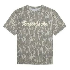 Arkansas U - Mossy Oak Original Bottomland Camo T-Shirt For Men And Women, Camouflage Pattern T-shirt, Sizes S 5XL