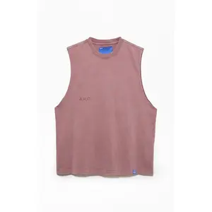 A.R.C. Men's Rose Taupe Vintage Wash Comfort Cut Off Muscle T-Shirt