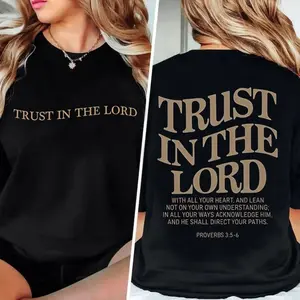 Mens Oversized Christian Shirts God Faith Jesus Religious Tshirts Trust in The Lord Bible Verse Tees Acid Wash Tops