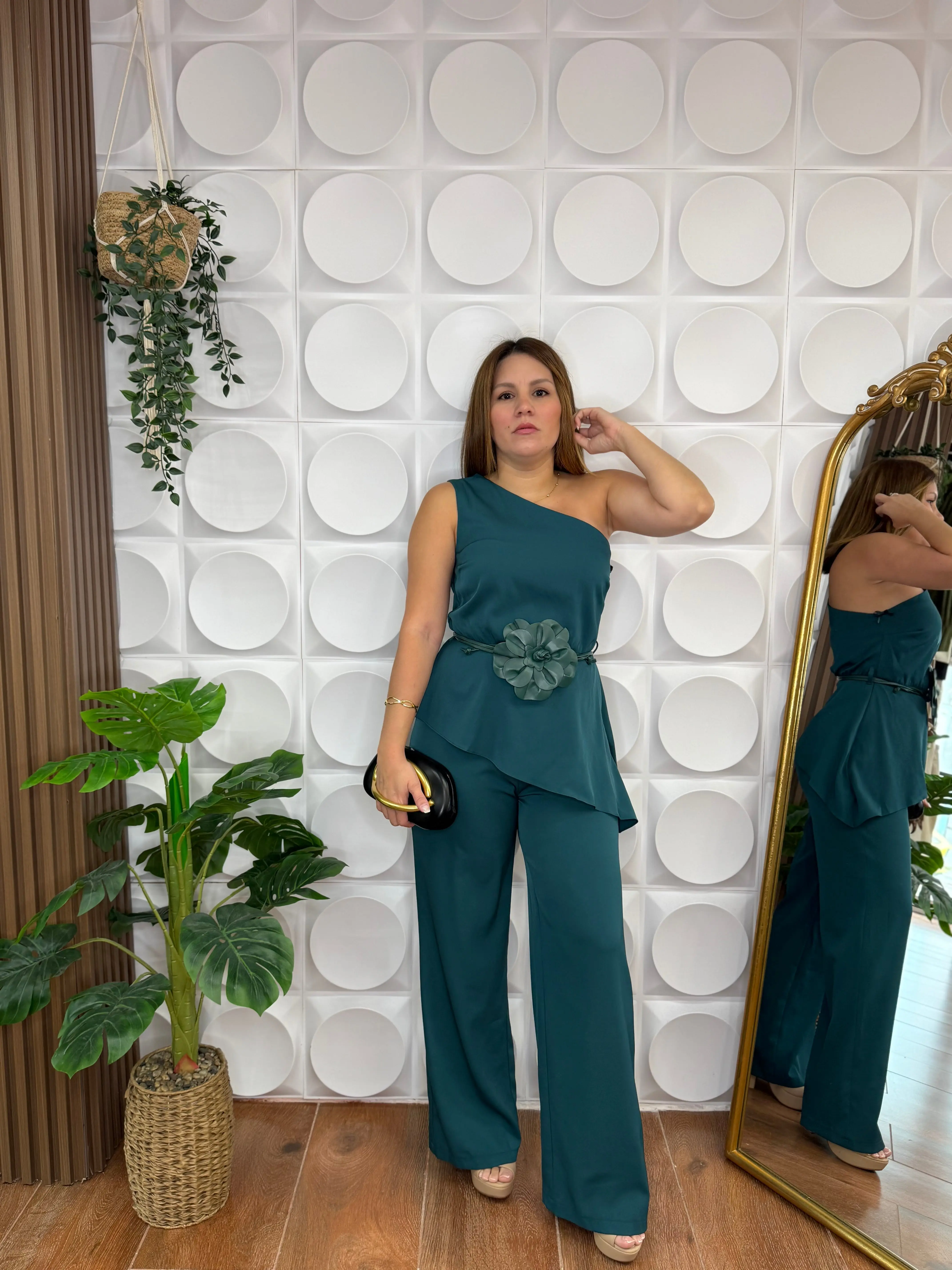 TEAL JUMPSUIT