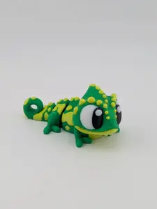 Mini Flexi Gecko Keychain – 2.75" Pocket-Sized Wiggle Buddy with Tail Keychain Loop for Kids & Collectors