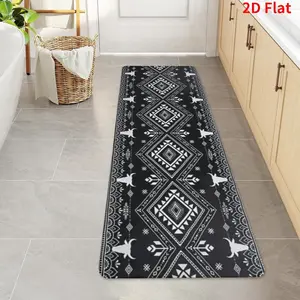 Bohemian style printed floor mat 40x120cm Runner Rug Washable Hallway Runner Rug Non-Slip Soft Printed Kitchen Runner for Hallways, Modern Floor Carpet for Entryway Bedroom Hall Indoor