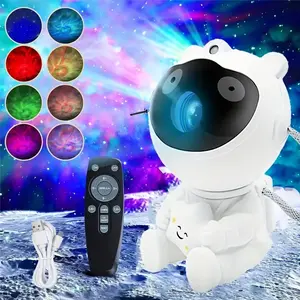AMYTHYLLA Astronaut Galaxy Projector, Panda Head Star Projector, Astronaut Light Projector, LED Nebula,  Starry Night Light Projector with Timer Remote, Kids Room Decor, Gifts for Kids, Friends, Birthday Game Party