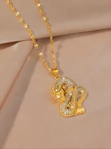 New fashionable dragon shaped pendant necklace, copper gold-plated jewelry, necklace, perfect gift for girlfriends and friends, suitable gift for Valentine's Day boyfriends and good friends