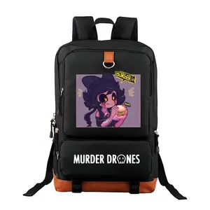Murder Drones Unisex Backpack with Laptop Compartment – Large Capacity Travel & Commuting Bag for Camping, Perfect Birthday Gift for Friends & Family 17.3‘’*11.4”