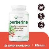 Berberine with Ceylon Cinnamon, Chromium, & Turmeric, 240 Vegetarian Capsules