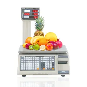 VEVOR Electronic Price Computing Scale, 66 LB Digital Deli Weight Scales, LCD LED Digital Commercial Food Fruit Meat Produce Counting Weight, for Retail Store, Kitchen, Restaurant Market, and Farmer