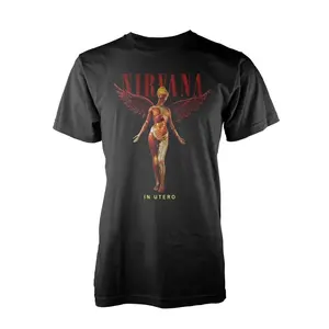 Nirvana T Shirt In Utero Officially Licensed Mens Black Tee Kurt Cobain Grohl