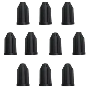 10 count Black Caster Rod Insert Sleeve Insert Plastic Caster Rod Socket CoverSuitable for Objects Such as Chairs with Swivel Casters