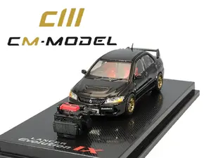 Mitsubishi Lancer Evo IX 1:64 Scale Model Car with Engine, Includes Display Base & Protective Acrylic Cover, Model Number 6972158312530