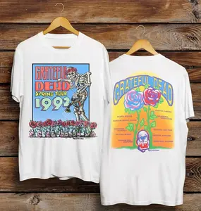 GRATEFUL DEAD 1992 Spring Tour Vintage T Shirt Size S-4XL 2 SIDE U2104