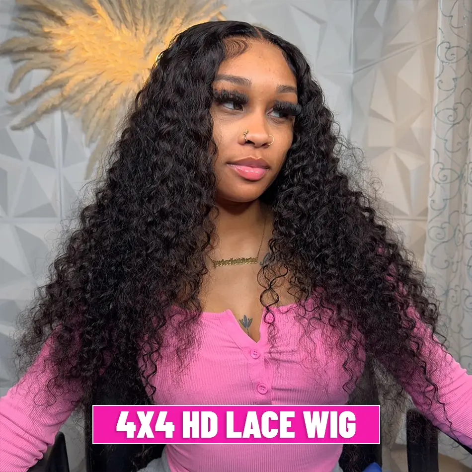 180% 4x4 Lace Curly Wig