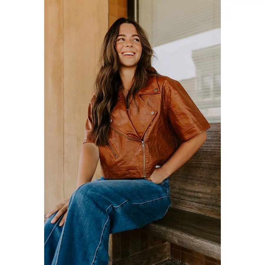Maple Miles Faux Leather Jacket