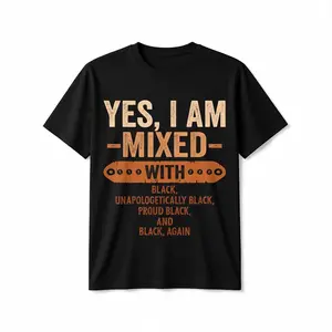 [Cool T-Shirt] Black History Month Cool BLM Melanin T-Shirt | Unisex Loose Fit Short Sleeve, 100% Cotton, S-XXXL, Geometric Print, Machine Washable