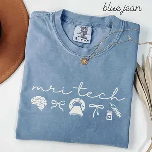 Comfort Colors MRI Tech Shirt • MRI Technologist Work T-Shirt • Magnetic Resonance Imaging Tech Tee • Coquette Rad Tech Gift • Cotton Womenswear Top