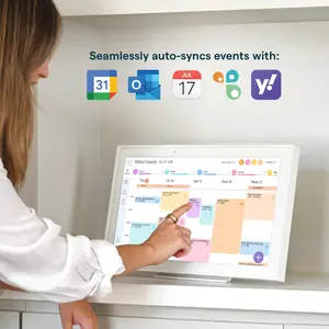 15 inch All-in-One Touchscreen Family Calendar and Chore Chart Wall Calendar, White