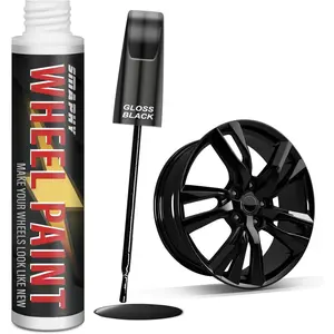 Gloss Black Rim Touch Up , Wheel Scratch Repair Touch Up  Pen, Black  Rim  for Wheel Repair, Universal Color Black for Rims (Gloss Black)