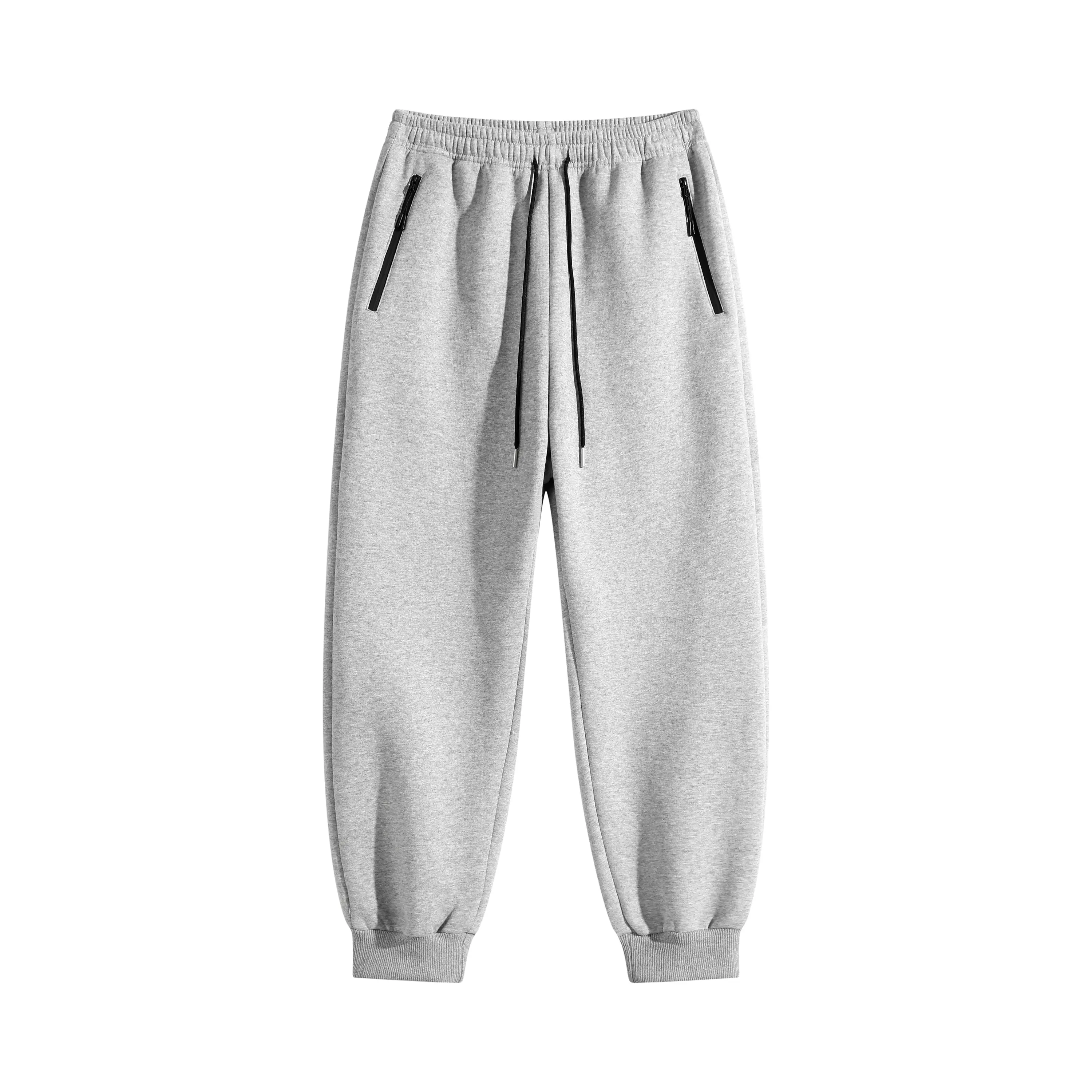 3-Piece Set Breathable Cotton Track Joggers, Elastic Waist Cuffed Sweatpants with Anti-Theft Zippered Pockets 3-Piece Set Breathable Cotton Track Joggers, Elastic Waist Cuffed Sweatpants with Anti-Theft Zippered Pockets