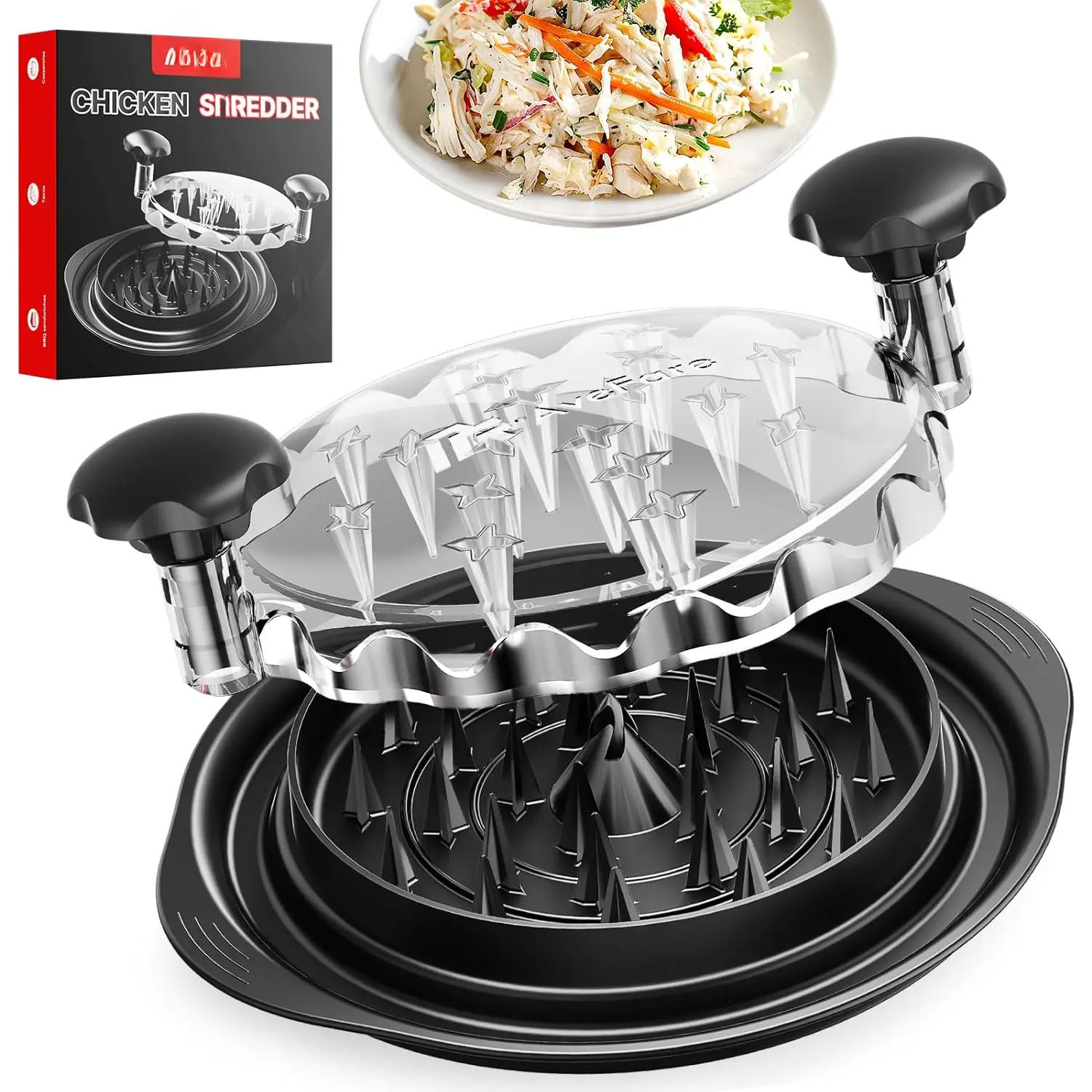 Large Chicken Shredder, Heavy Duty Highly Durable Chicken Shredder Tool Twist, Meat Shredder Machine, ,  Anti-Slip, Dishwasher Safe, Suitable for Pork Beef Chicken