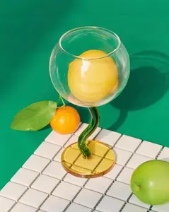 Handblown Bubble Wine Glass