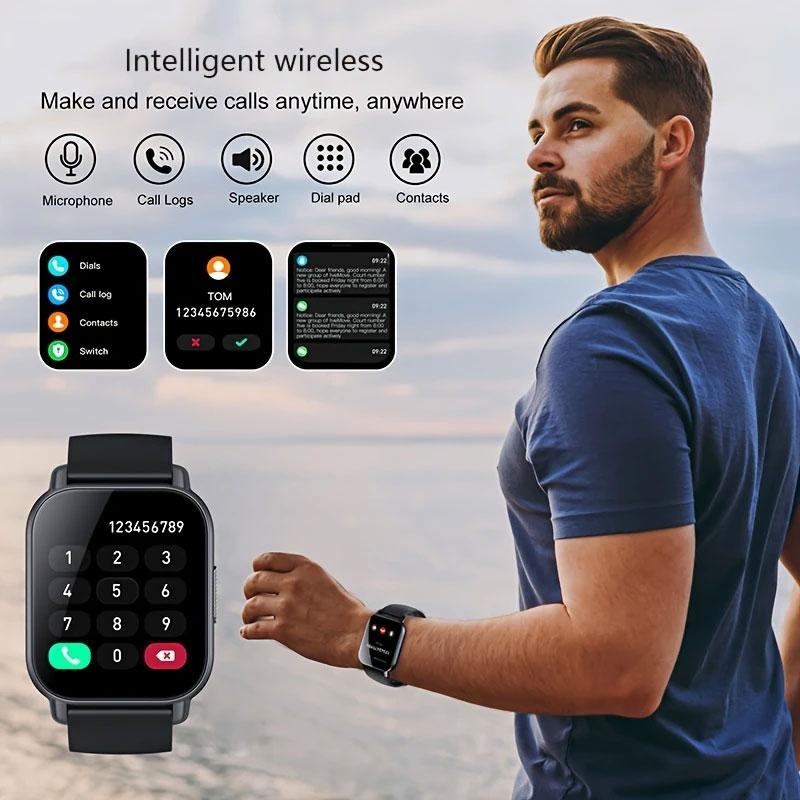 1.85"Large-screen Smartwatch,Compatible WithAndroid/iPhone, Featuring High-definition Voice Calls,Multiple Sports Modes, Suitable For Sleep Monitoring,Daily Wear,With A Variety Of Interfaces ToChoose From.Back-to-school gifts,valentines gift for boyfriend