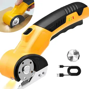 Cordless Cardboard Cutter, 3.6V 2000mAh Electric Scissors Cardboard Cutter with 3 Titanium Blades, Rechargeable Box Cutter Fabric Scissors Rotary Cutter for Cardboard,Leather