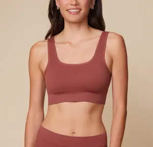Lounge Rib Scoop Bralette - Clay