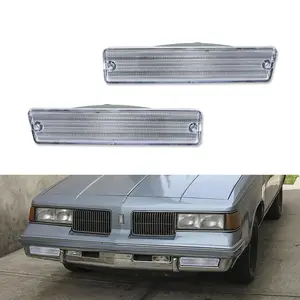 2pcs Clear Front Bumper Parking Signal lamps Lights For 1981 1982 1983 1984 1985 1986 1987 1988 Oldsmobile Cutlass Supreme,Replace OEM 22511039, 22511038