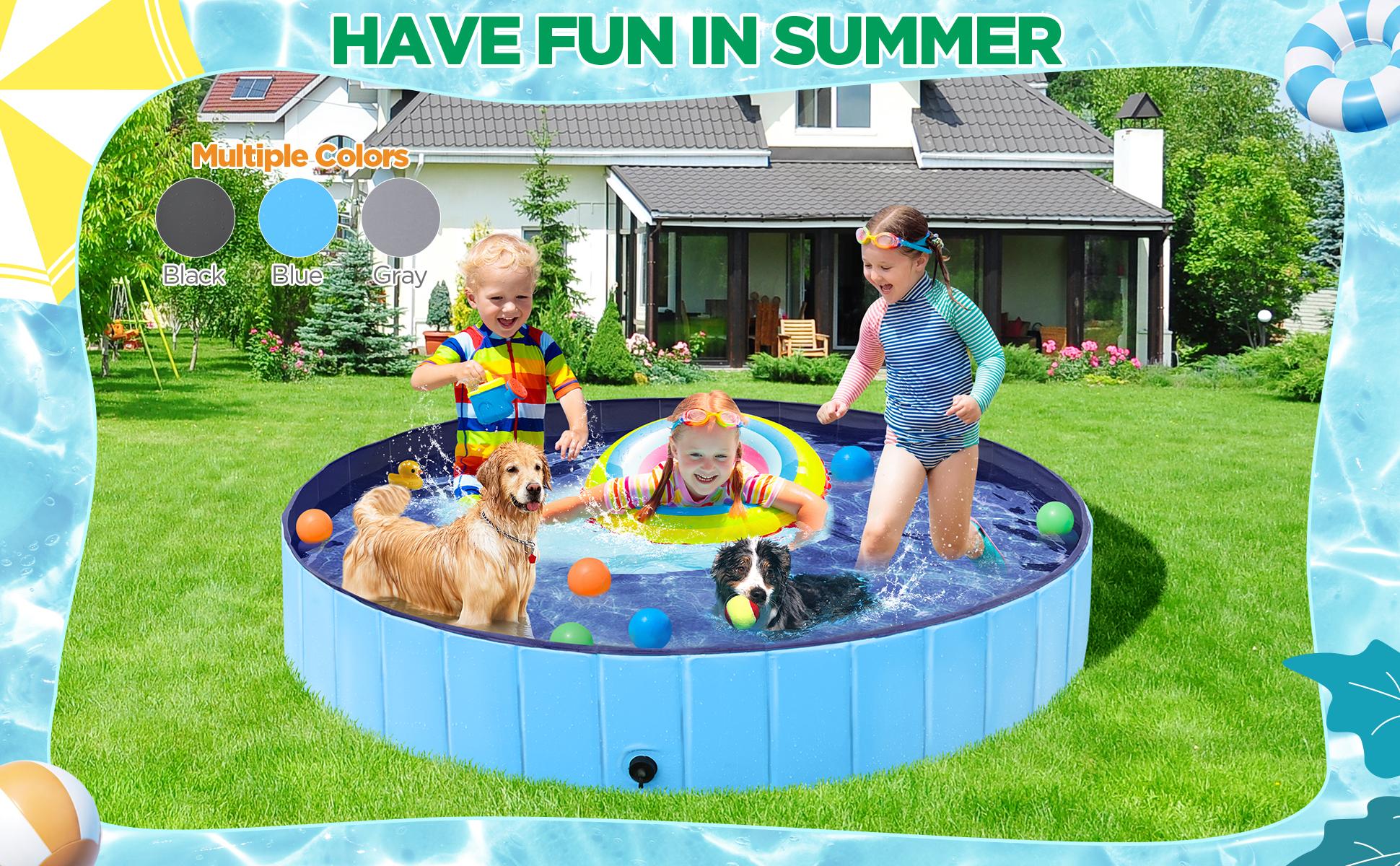 【All Size】Yaheetech Cooling Foldable Pet Swimming Pool, Portable Dog Bath Tub Indoor and Outdoor, PVC Portable Wash Tub for Pet Dogs for Garden/Beach/Yard/Home Use 【All Size】Yaheetech Cooling Foldable Pet Swimming Pool, Portable Dog Bath Tub Indoor and Outdoor, PVC Portable Wash Tub for Pet Dogs for Garden/Beach/Yard/Home Use