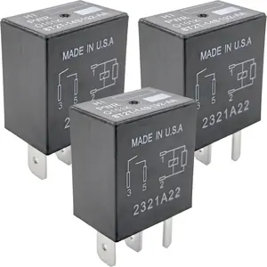 8T2T-14B192-AA (3 Pack) 40A 12V 4-Pin SPST Automotive Relay Compatible with Ford Focus Mondeo Fusion Fixes Cooling Fan Fuel Pump P0699 P0230