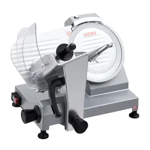 【GARVEE】Semi-Auto 240W Stainless Steel Meat Slicer | 10" Blade Electric Food Slicer for Deli, Home & Restaurant - Adjustable Ham/Fruit Slicing