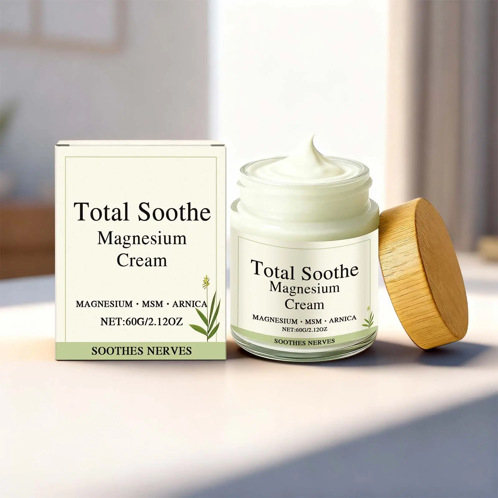 Total Soothe Magnesium Cream - Joint Relief Cream with Mineral ,  Arnica – Fast Absorbing, Non-Greasy Topical for Everyday Joint & Muscle Comfort