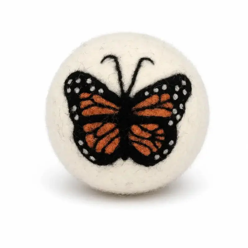 Eco Wool Laundry Dryer Ball - Golden Butterfly, Home Supplies Laundry Tool Accessory, Accessories, Essential Oils