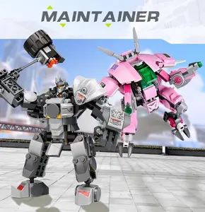 Overwatch Reinhart and DVa Combo blocks set