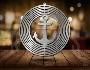 Anchor Wind Spinner - Elegant Nautical Outdoor Décor & Wind Indicator