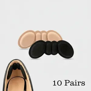 Heel Pads for Shoes Too Big, 10 Pairs Shoe Inserts for Loose Shoes, Heel Grips Protectors for Blisters Pain, Filler Make Shoes Fit Tighter, Insole Pads