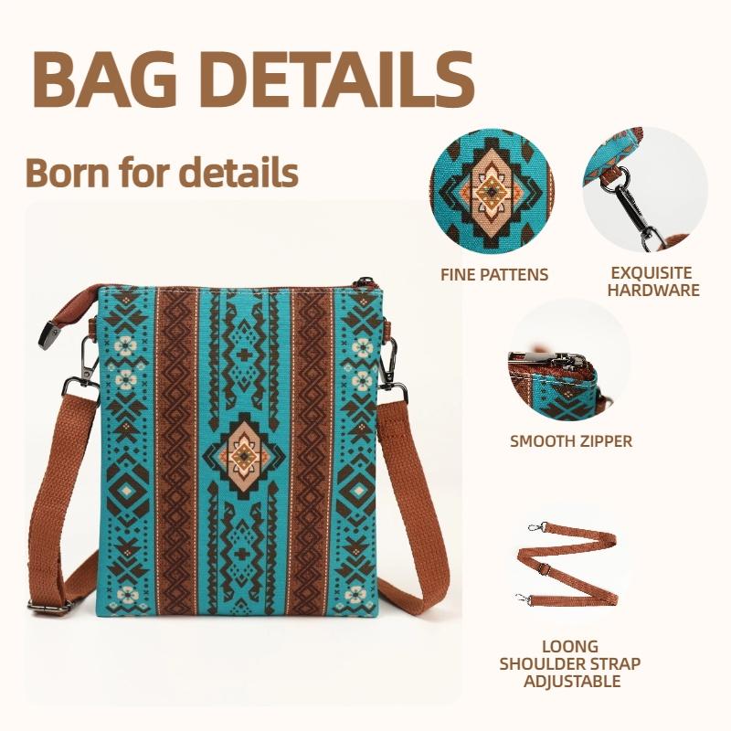 Bohemian Canvas Crossbody Shoulder Bag – Premium Large Tote for Travel & Everyday Carry