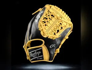 Rawlings Custom 11.50” Modified Trapeze Black Speed Shell Camel Heart of the Hide Pitcher Infield Glove