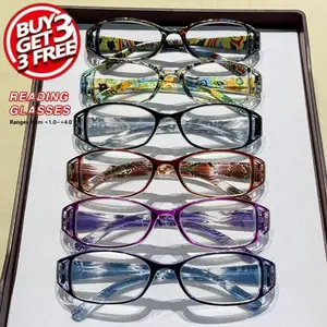 Reading Glasses, Reading Eyeglasses, Simple Hollow Out Rectangle Frame Reading Glasses, Fashion Eyewear Accessories for Women & Men, Suitable for Daily Wear