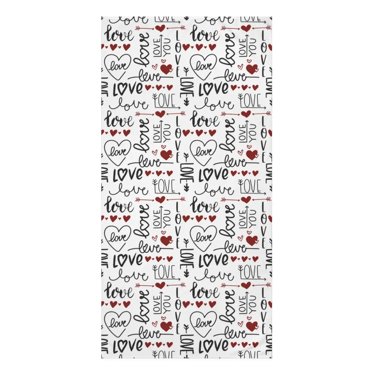 Romantic Love Mink Towel - Ultra-Soft, Absorbent, Heart-Themed Plush Bathroom Towel