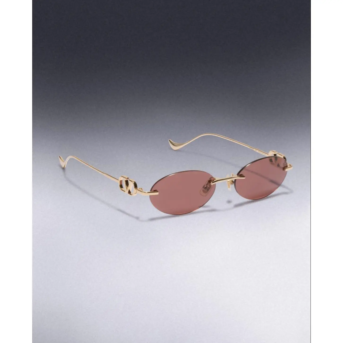Pink Luxuries Sunglasses - Elegant Pink Frame with Gold Accents for Stylish Look