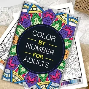 Color by Number Update Coloring Book, Non-Handheld Paper Activity Workbook, Creative Doodle Journal for Adults & Kids, Fun Art Supplies, Art Sketchbook