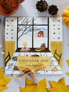 2026 Cozy Cottagecore Wall Calendar Matte Paper  – Whimsical Nature Art 12-Month Seasonal Planner, Illustrated Garden & Cat Design, Aesthetic Home Decor Gift,The Cozy Cottage 2026 Calendar – Whimsical Art Wall Calendar, Seasonal Nature Planner