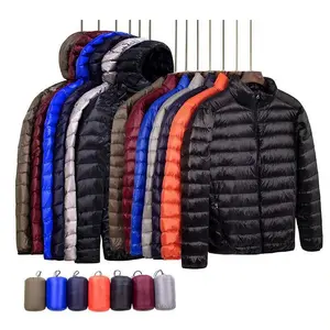 New Autumn And Winter Down Jacket Men's Fashion Hooded Super Light Warm Slim Coat Down Jacket Men's Coat Grey Black