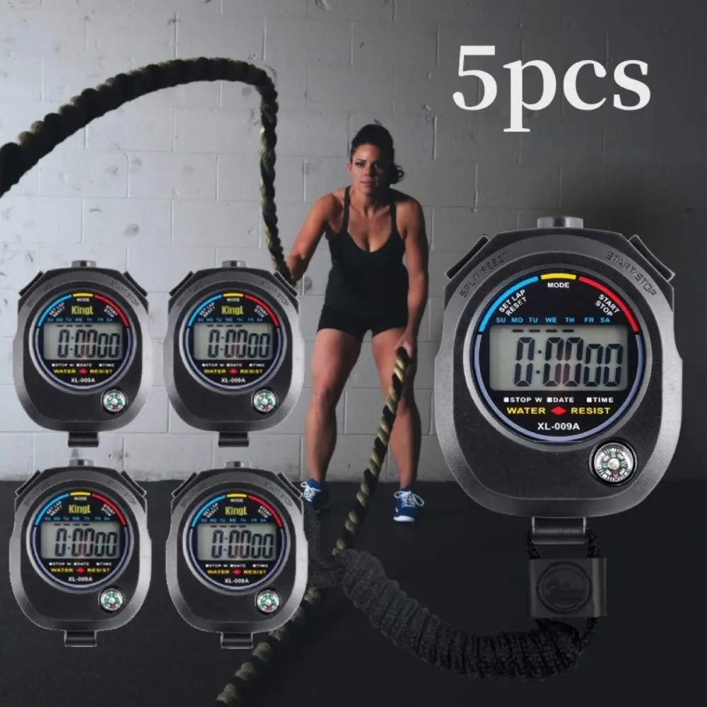 5PCS Digital Stopwatch Timers, Suitable for Swimming, Running, Training, and Other Multi-functional Stopwatches, Professional Stopwatches, Digital Sports Stopwatches with Countdown Function, and Interval Timers with Large Display Screens tiktokshopspringg