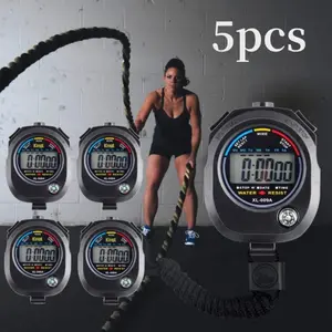 5PCS Digital Stopwatch Timers, Suitable for Swimming, Running, Training, and Other Multi-functional Stopwatches, Professional Stopwatches, Digital Sports Stopwatches with Countdown Function, and Interval Timers with Large Display Screens