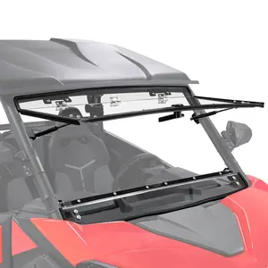 StarknightMT Zforce Flip Windshield Compatible With 2023-2026 CFmoto ZForce 950 Sport & 4/950 Trail/ 800 Trail G2 Scratch Proof Heavy Duty PC Clear (Do Not Fit HO EX Models)