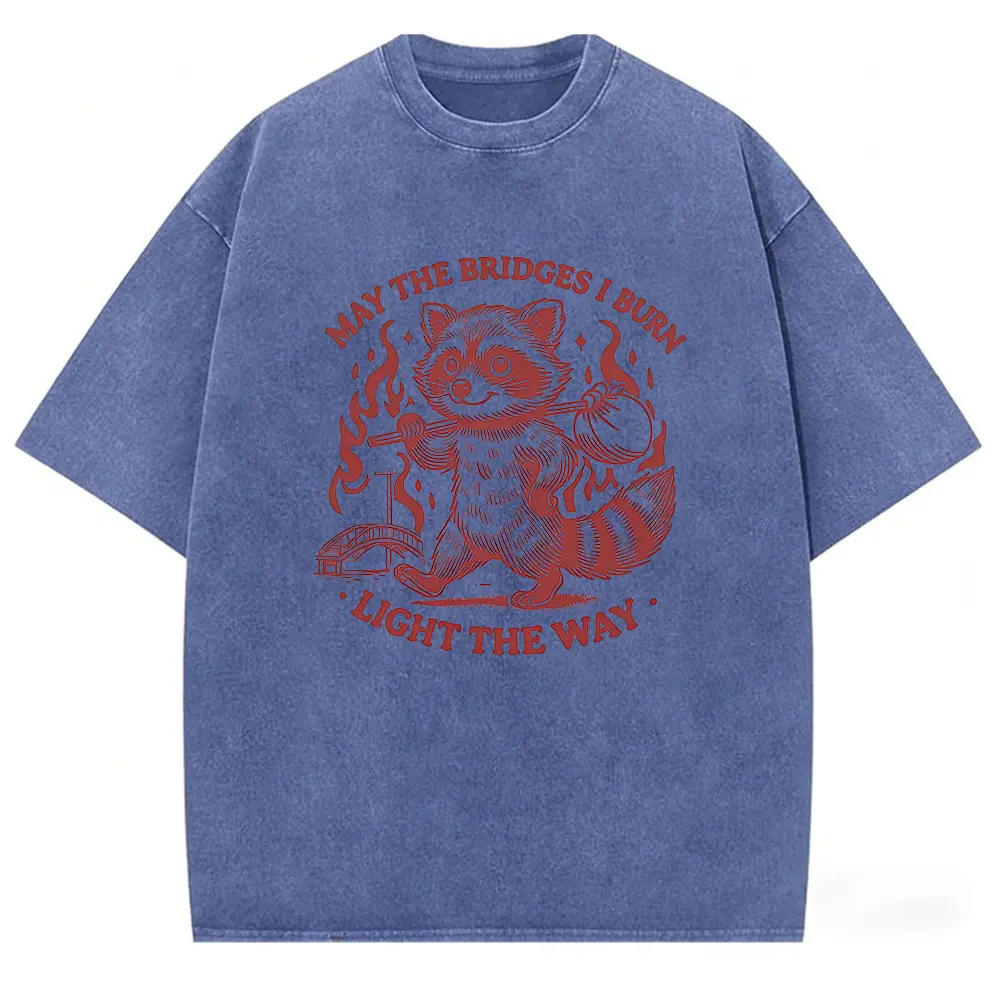 Washed T-shirt-Blue
