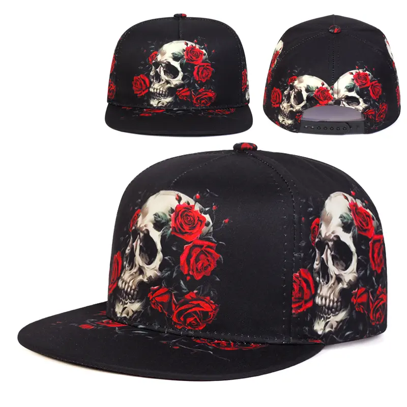 Unisex Classic Baseball Cap Whole Printed Skull Design Durable Adjustable Size Reathable Soft Daily Wear Men And Women Hat Travel Fit Casual Outing Caps