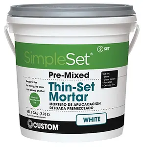 212 MAIN STTSW1-2 1 Gal White Thin Set Mortar - Mold-Resistant Building Supply for Home Tiles, Interior Flooring
